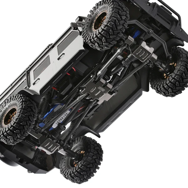INJORA Stainless Steel Chassis Armor Skid Plate Axle Protector for 1/18 TRX4M (4M-46)