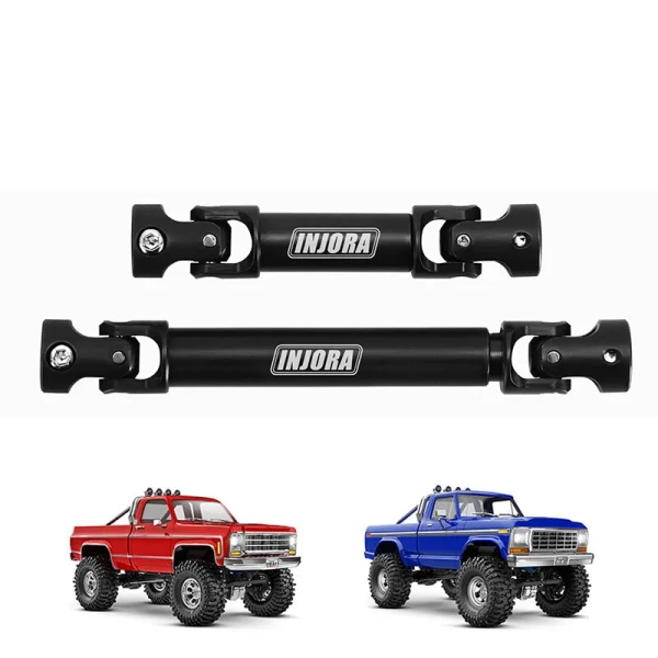 INJORA Hardened Steel Drive Shafts for 1/18 TRX4M High Trail K10/F150 (4M-84BK)