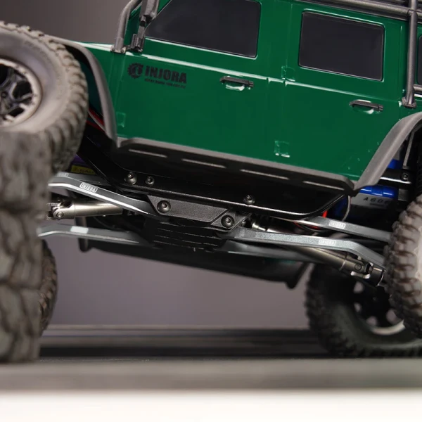 INJORA Aluminum High Clearance Chassis Links Set for 1/18 TRX4M Defender/Bronco (Grey)