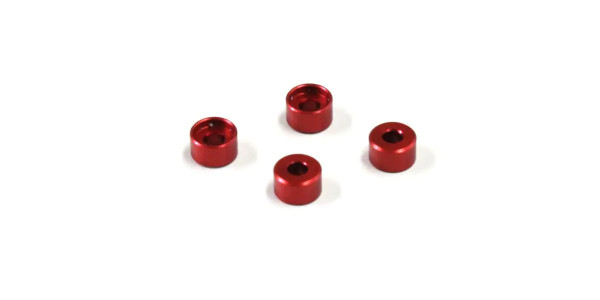 Kyosho Al Friction Mount Collar (3.0mm/Red/4pcs)