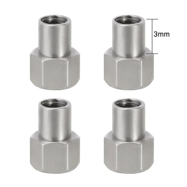 INJORA 4PCS 3mm M2.5 Long Nuts for 1/18 TRX4M
