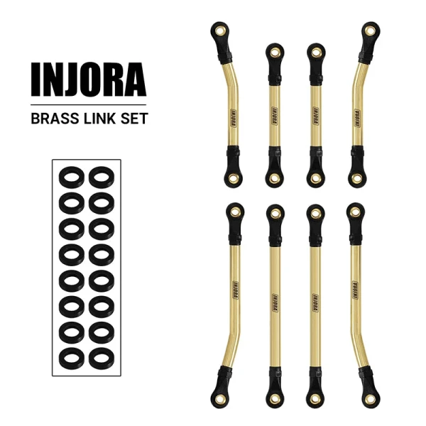 INJORA 8PCS Brass High Clearance Links Set for 1/18 TRX4M Defender Bronco