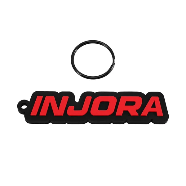 INJORA Silicone Keychain with Logo Tag (Red)