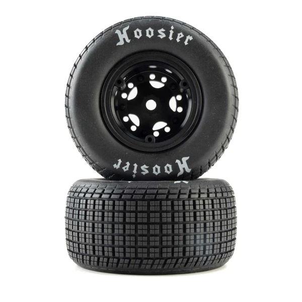 Losi Hoosier Tires, Medium, Mounted, Black, Left/Right (2): 22S DLM