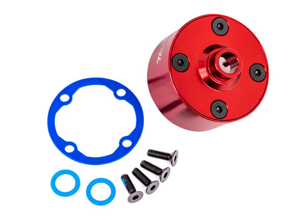 Traxxas Aluminum Differential Carrier & Hardware (Red)