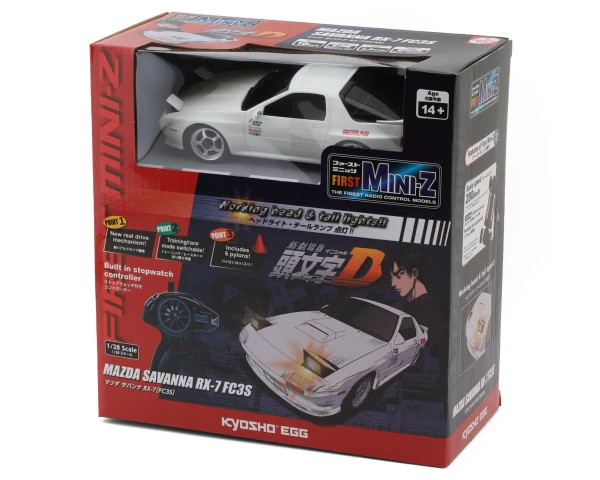 Kyosho First Mini-Z RWD ReadySet w/Initial D Mazda Savanna RX-7 FC3S Body (White)
