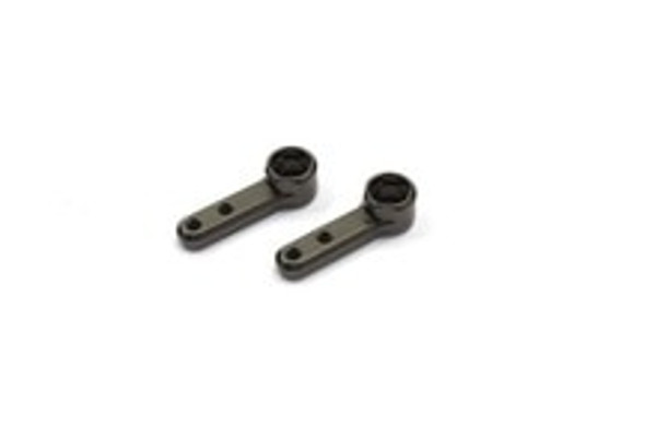 KYOSHO RB6 Aluminum Steering Crank Arm Set (Gunmetal) (2) (KYOUMW702)