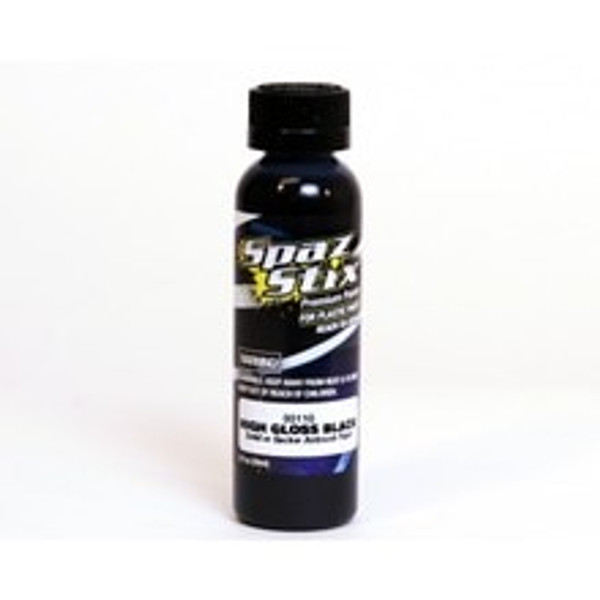 SPAZ STIX HIGH GLOSS BLACK / BACKER AIRBRUSH PAINT 2oz (SZX00110)