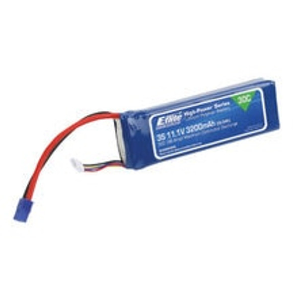 E-FLITE 3200mAh 3S 11.1V 30C LiPo, 12AWG EC3