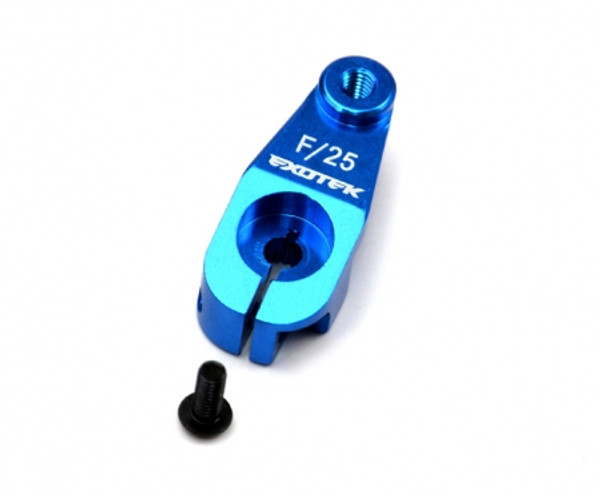 EXOTEK Aluminum AE HD Servo Horn (Blue) (25T - Futaba/Savox/ProTek)
