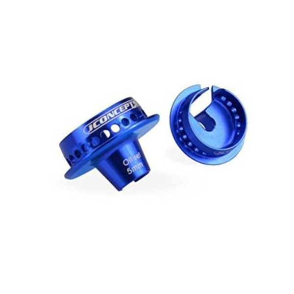 JCONCEPTS FIN - SHOCK 5MM OFF-SET SPRING CUP - BLUE