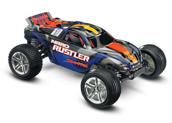 Traxxas Nitro Rustler 1/10 RTR Stadium Truck (Blue) - BeachRC.com