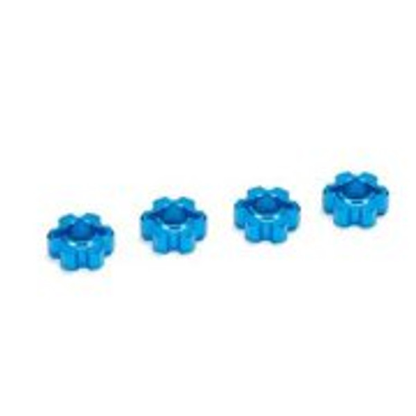 ECX Aluminum Wheel Hex Set (Blue) (All 4wd Vehicles)