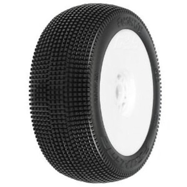 Pro-Line Fugitive Pre-Mounted 1/8 Buggy Tires (Velocity) (2) (White) (X4)