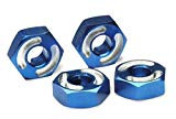 Traxxas Aluminum Hex Wheel Hubs w/2.5x10mm Axle Pins (Blue) (4) (TRA4954X)