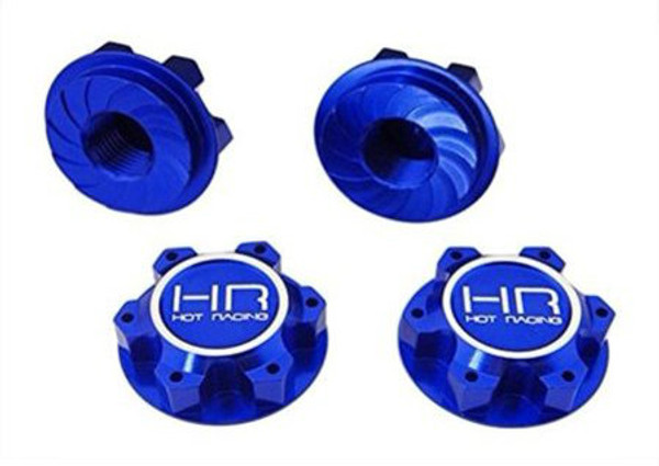 Aluminum 25mm Hex Serrated Nut Blue X-Maxx