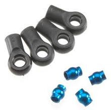 This is an optional Team Associated Factory Team Hard Anodized Pivot Ball Set, and is intended for use with the Associated SC10 4x4. This package includes four aluminum pivot balls and four rod ends.