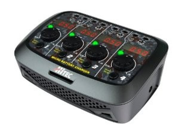 Hitec X4 Micro AC/DC 1-Cell 4-Port LiPo Charger