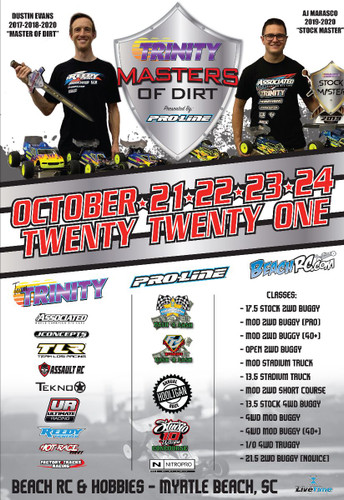7th Annual Team Trinity Masters Of Dirt Presented By Pro-Line Signups Are Now Open! 7th Annual Team Trinity Masters Of Dirt Presented By Pro-Line Signups Are Now Open!