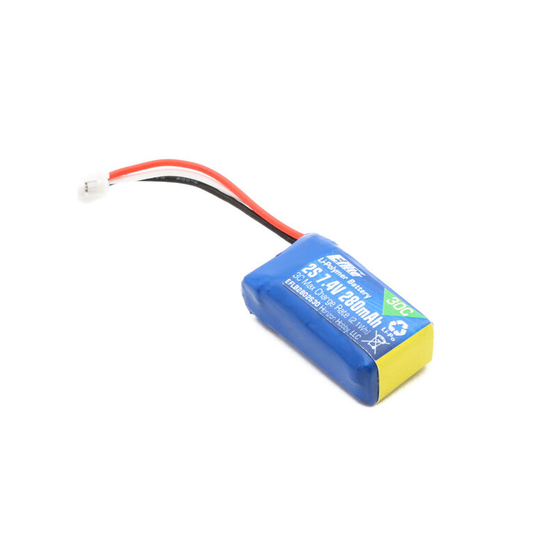 フォード E-flite 2S LiPo Battery 30C (7.4V/280mAh) w/UMX Connector