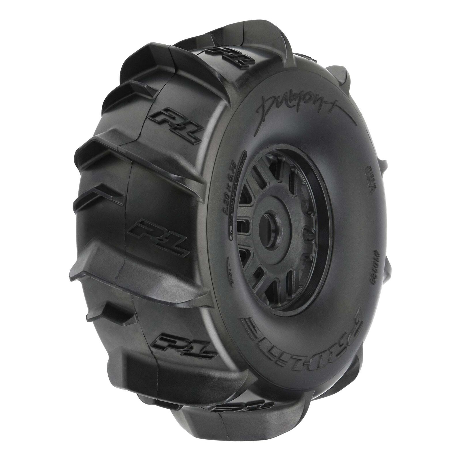 PROLINE 1/7 Dumont Fr/Rr Sand/Snow Mojave Tires Mounted 17mm Blk