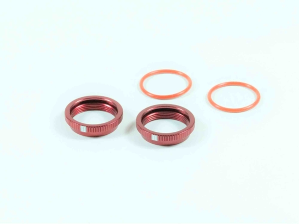 SWORKz BBS System Shock Spring Adjust Nut (RED)(2PC) - BeachRC.com