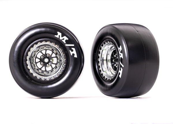 Traxxas Weld Chrome Black Wheels w/ Mickey Thompson Drag