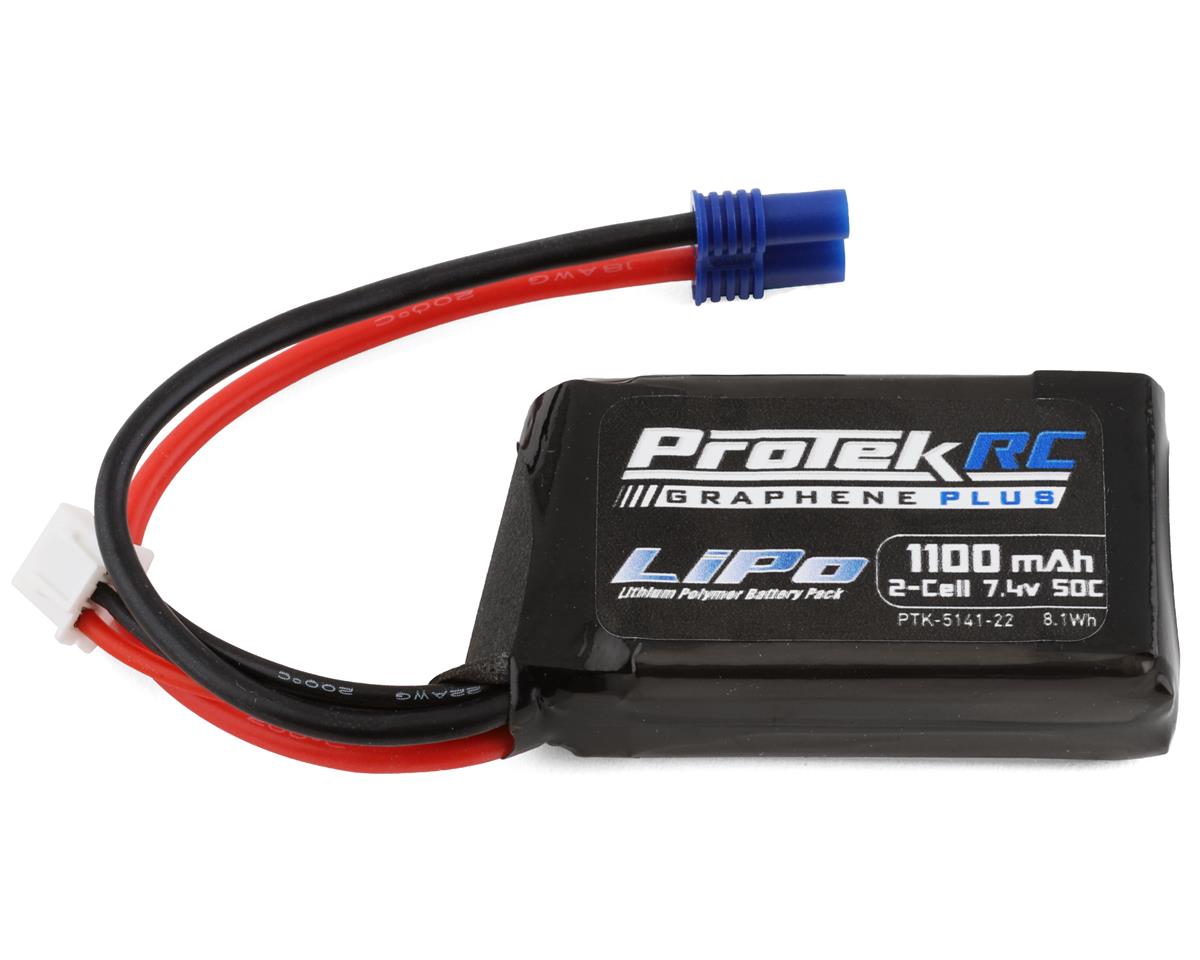 ProTek RC 2S 50C 1100mAh Mini T/B LiPo Battery with EC2