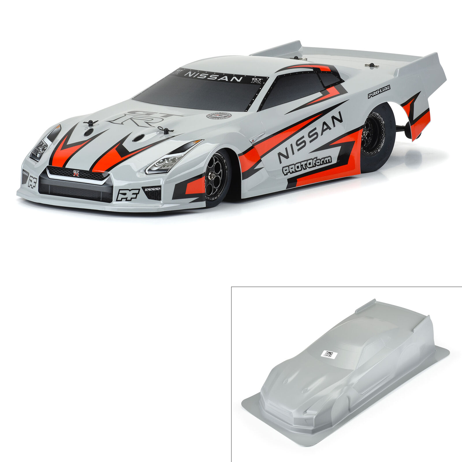Protoform 1/10 Nissan GT-R R35 Pro Mod Tough-Color Gray Body