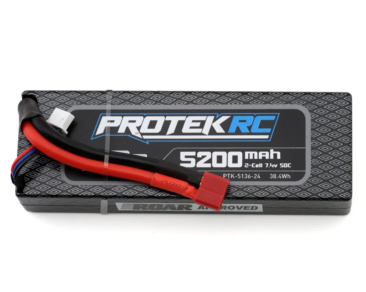 A ProTek RC MUDboss 2S 50C Low IR LiPo Battery (7.4V/5200mAh
