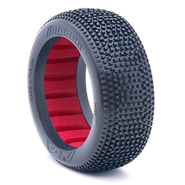 8個セット AKA Impact 1/8 Buggy Tires (2) (Super Soft) (W/Red Inserts