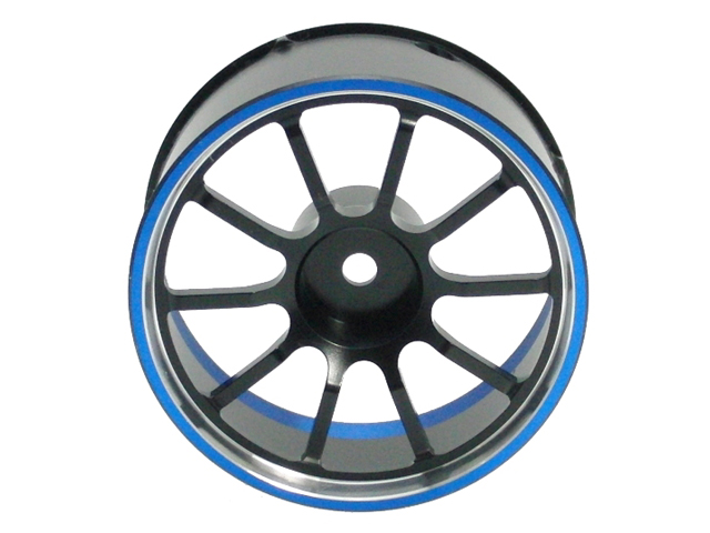 Sanwa/Airtronics M12/M12S Aluminum Steering Wheel (Blue) - BeachRC.com