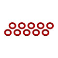 10 anodized 3x6x0,5mm Aluminium Shim from Ultimate Racing in red