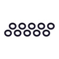 Ultimate Racing ALUMINUM SHIM (3X6X0.5MM) BLACK (10PCS)