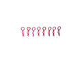 Assault RC Light Weight Bent Body Clips (Bright Pink) (8pk)