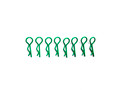 Assault RC Light Weight Bent Body Clips (Bright Green) (8pk)