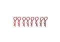 Assault RC Light Weight Bent Body Clips (Bright Orange) (8pk)