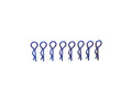 Assault RC Light Weight Bent Body Clips (Bright Blue) (8pk)