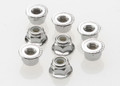 Traxxas 4mm Steel Flanged Serrated Nylon Locknut (8) (TRA3647)