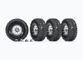 Traxxas 1.9" Custom 8-Hole Polished Aluminum Finish Mag Wheels w/ Canyon Trail Tires (TRA8183X)