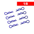 Ultimate Racing 1/8th Scale Size Body Clips (Blue) (UR6412-A) 