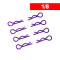 Ultimate Racing 1/8th Scale Size Body Clips (Purple) (UR6412-P)