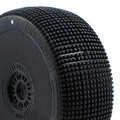 ProCircuit Addictive V2 Buggy Tires (C2) Soft- Pre-Mounted (Black) (2) (w/Yellow & White Wheel Dots)