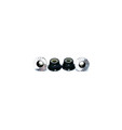 Assault RC Aluminum NyLock Flanged Serrated Wheel Nuts (4mm) (Black)