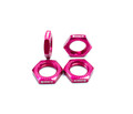 Assault RC Deee's Nuts Double Serrated 17mm Wheel Nut Set (Pink) (4)