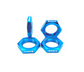 Assault RC Deee's Nuts Double Serrated 17mm Wheel Nut Set (Light Blue) (4)