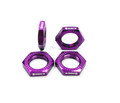 Assault RC Deee's Nuts Double Serrated 17mm Wheel Nut Set (Purple) (4)