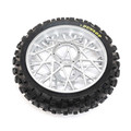 Losi Dunlop MX53 Rear Tire Mounted, Chrome: Promoto-MX