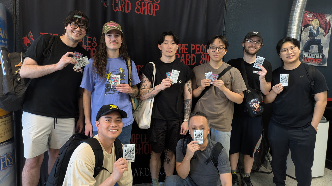 Card Game Community Las Vegas at The People's Card Shop Happy customers and players at The People's Card Shop in Las Vegas after a trading card game event