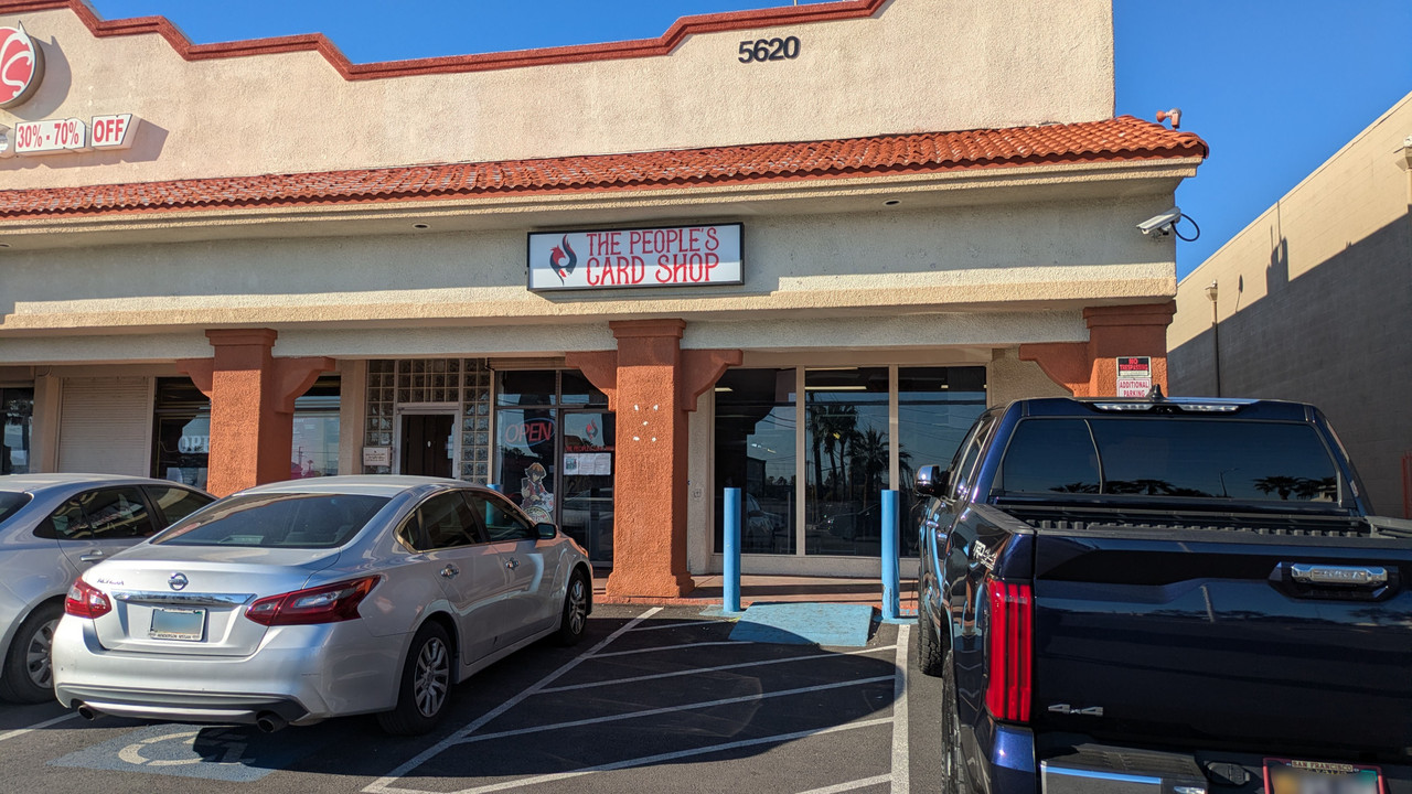 The People's Card Shop Las Vegas Storefront The People's Card Shop storefront at 5620 W. Charleston Blvd in Las Vegas, Nevada